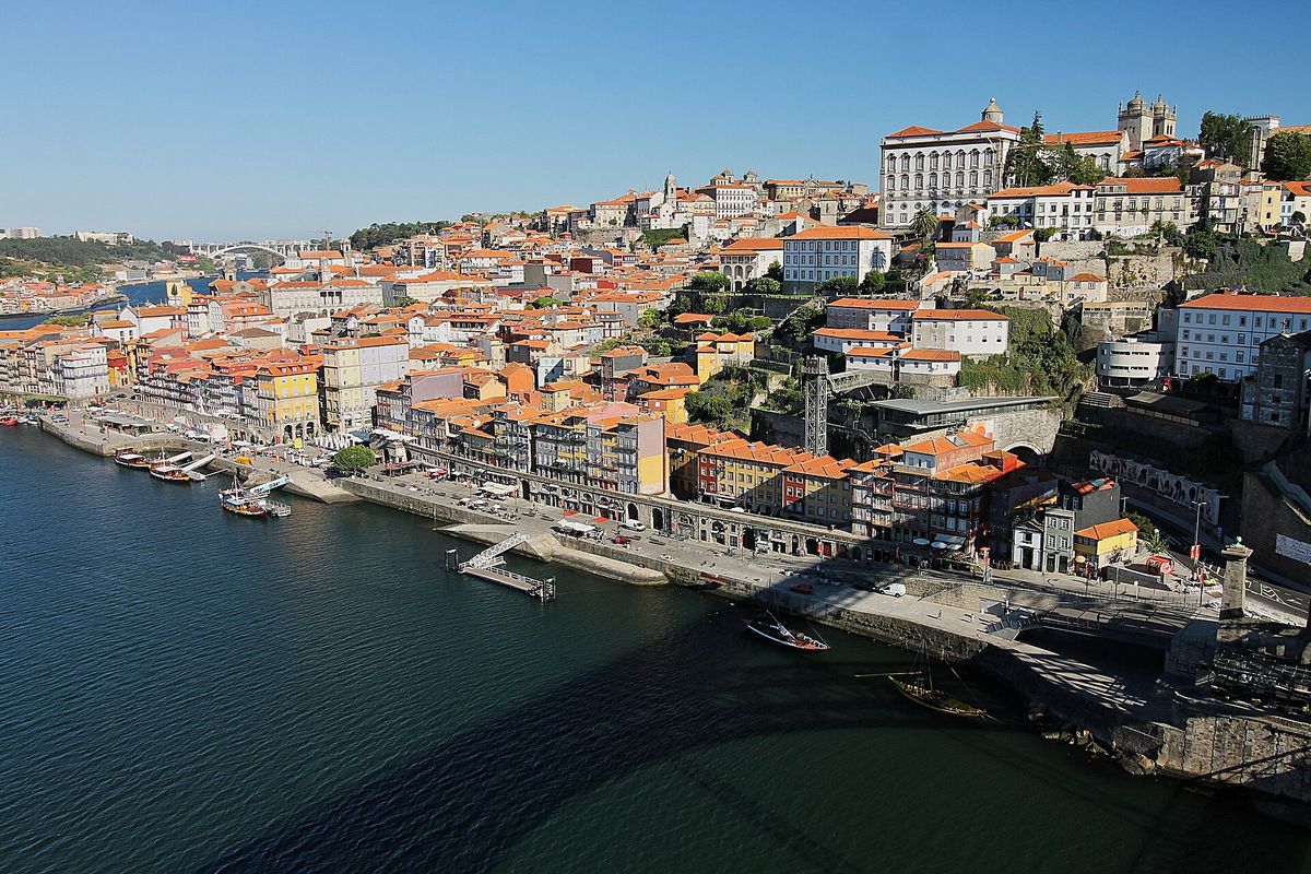 Colourful riverside houses of Ribeira in Porto, Portugal